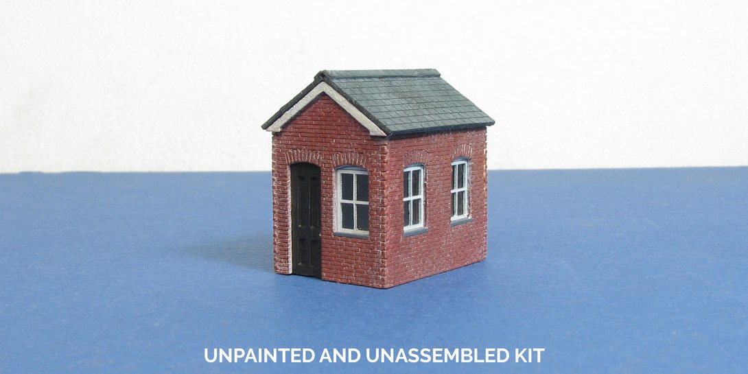 B 20-00 N gauge lineside office Small lineside office kit. Made with laser cut MDF and paper.